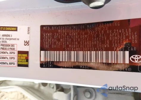 2024 Toyota Corolla Le from USA, damaged, VIN 5YFB4MDE0RP081353